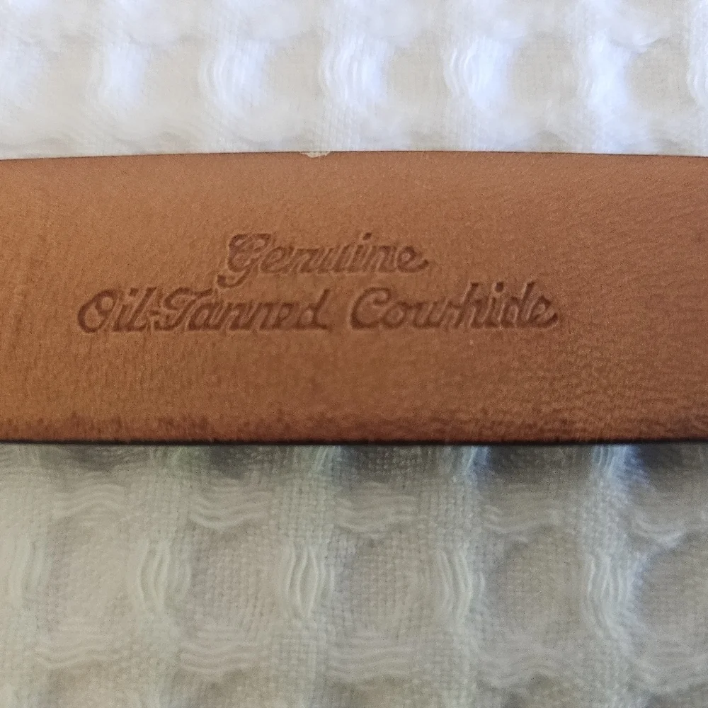 Martin Dingman Vintage Genuine Tanned Leather Belt Size 36